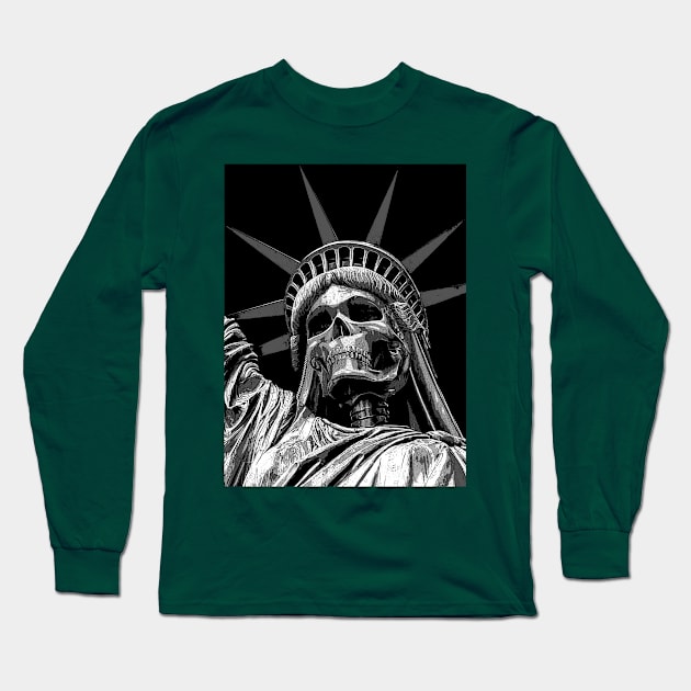 Liberty or Death B&W Long Sleeve T-Shirt by Grandeduc